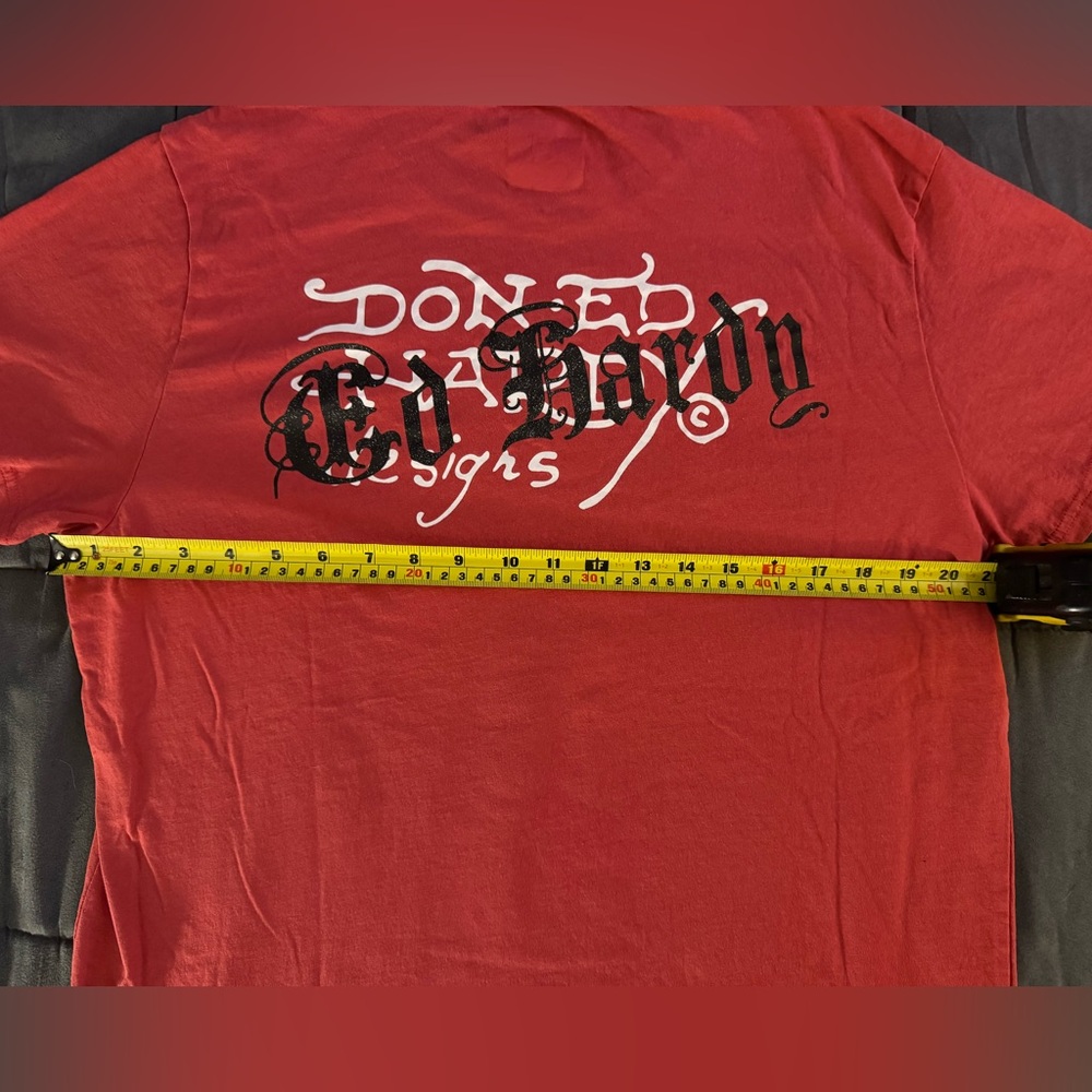 Ed Hardy Red Tattoo Graphic T-Shirt NWOT - Picture 4 of 7